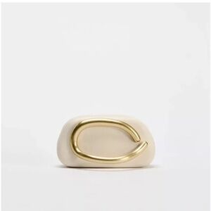 Zara - Cream and Gold Ring